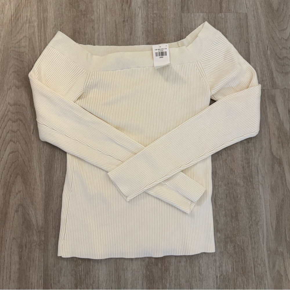Abercrombie Long Sleeve Off the Shoulder Sweater Top